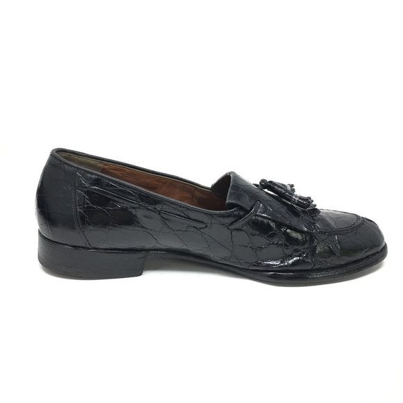 VTG Gucci Loafers Shoes Size 41 EU/7.5 Crocodile main image 6